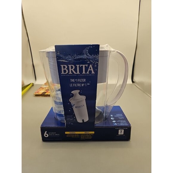NEW Brita 6-cup Space Saver Water Pitcher Filter- White SEALED - Picture 1 of 4